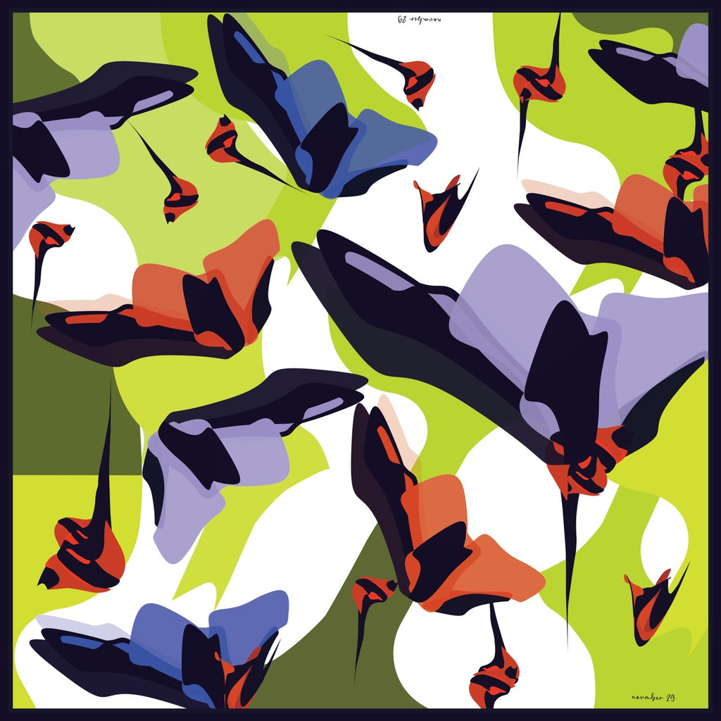 UNQUIET BLOSSOM SILK SCARF