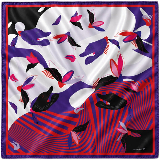COLLAPSE IN BLOOM SILK SCARF