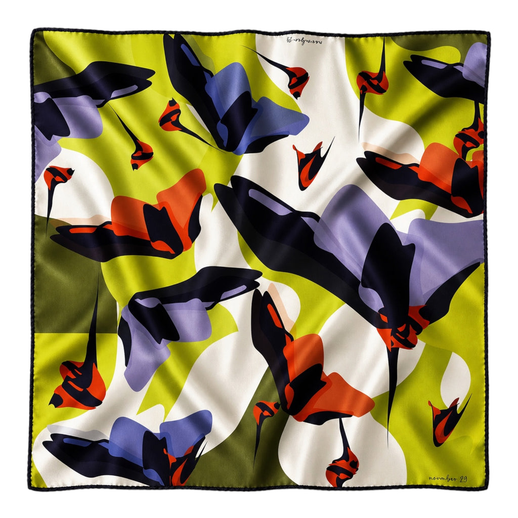 UNQUIET BLOSSOM SILK SCARF
