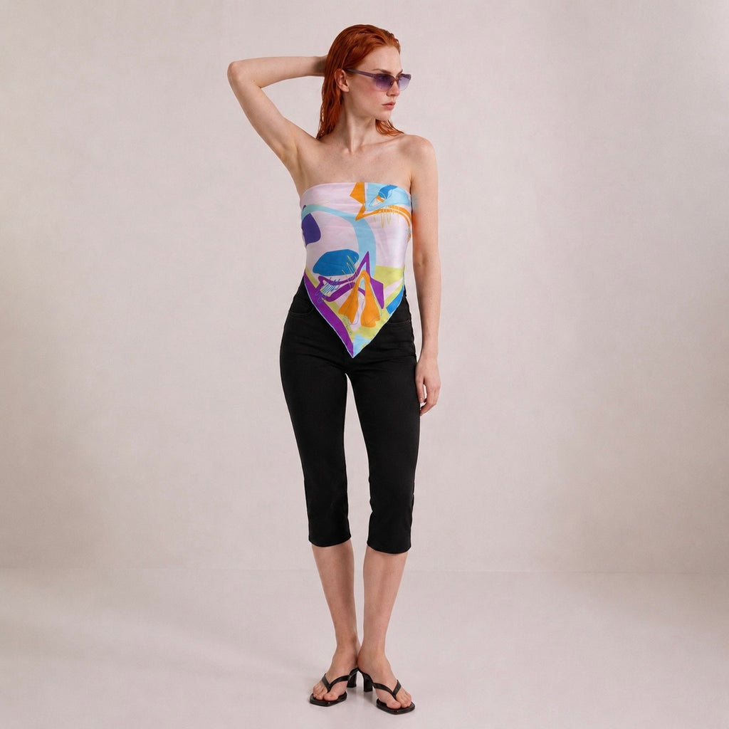 DRIFT IN PASTEL SILK SCARF