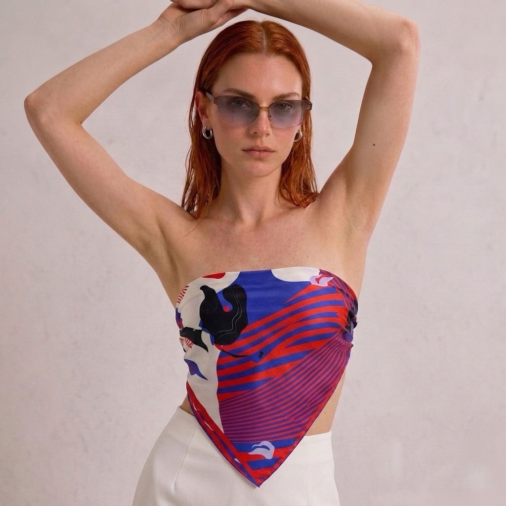 COLLAPSE IN BLOOM SILK SCARF