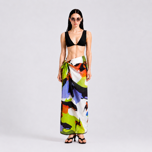 UNQUIET BLOSSOM COTTON PAREO